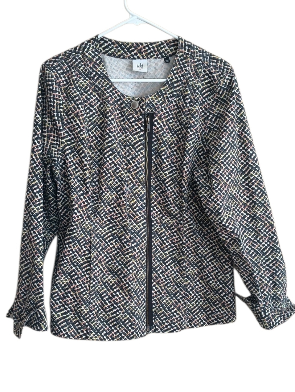CAbi Style #5099 Cliffside Graphic Zip Jacket Size L